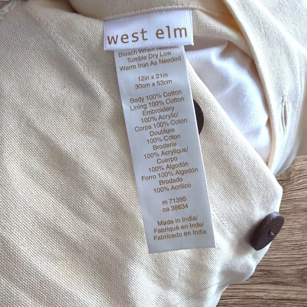 West Elm Pillow Set Down Filled Neutral Textured Organic Modern Quiet Luxury